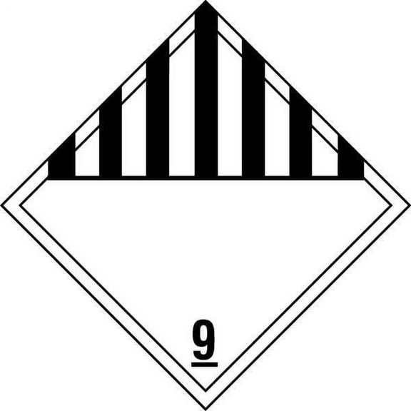 Stranco DOT Container Placard,10-3/4" Label W DOTP-0054-PS