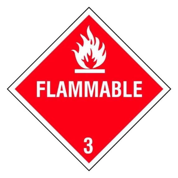 Stranco DOT Container Placard,10-3/4" W,PK10 DOTP-0034-V10