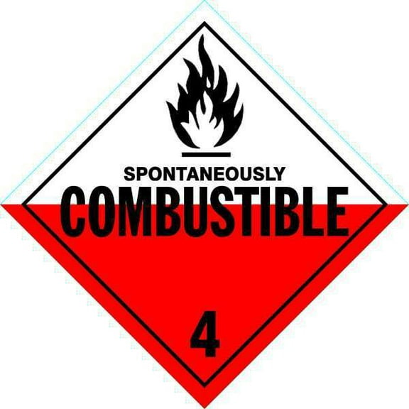 Stranco DOT Container Placard,10-3/4" W,PK10 DOTP-0043-V10