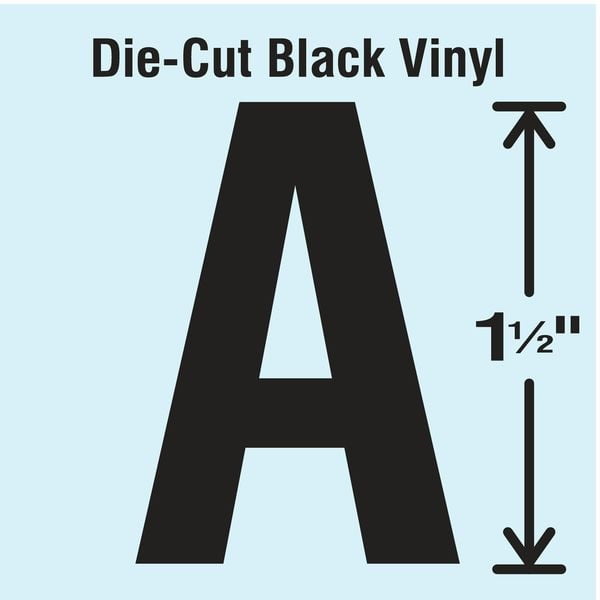 Stranco Die Cut Letter Label, A, 10 Cards,PK10 DBV-1.5-A-10 - Walmart.com