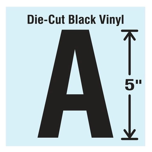 Stranco Die Cut Letter Label, A, 10 Cards,PK10 DBV-5-A-10