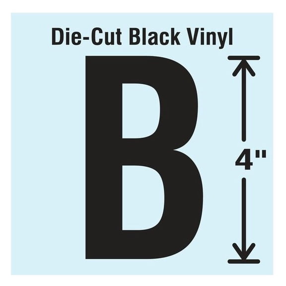 Stranco Die Cut Letter Label, B, 10 Cards,PK10 DBV-4-B-10