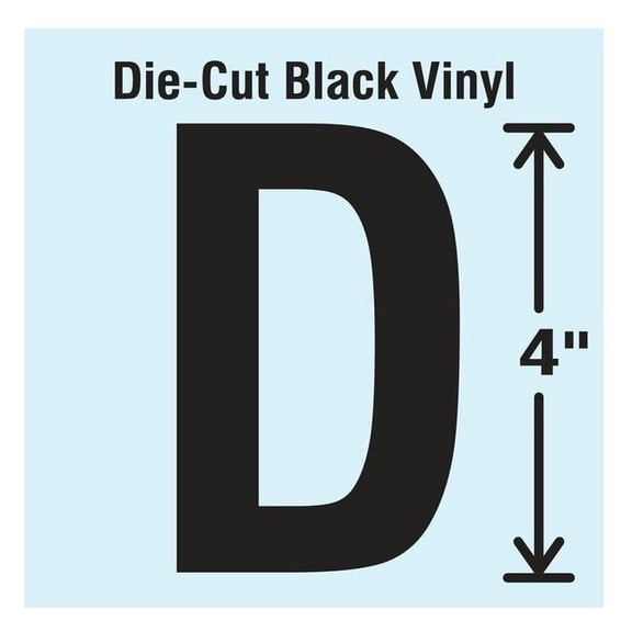 Stranco Die Cut Letter Label, D, 10 Cards,PK10 DBV-4-D-10