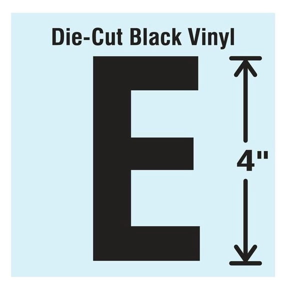Stranco Die Cut Letter Label, E, 10 Cards,PK10 DBV-4-E-10