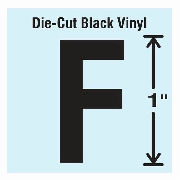 Stranco LetterLabel,Vinyl,1 in H,5/8 in W,PK10 DBV-1-F-10