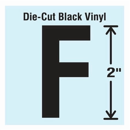 Stranco Die Cut Letter Label, F, 10 Cards,PK10 DBV-2-F-10