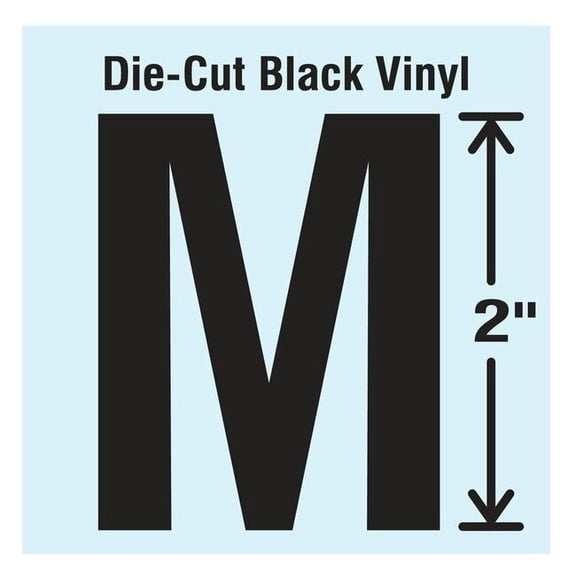 Stranco Die Cut Letter Label, M, 10 Cards,PK10 DBV-2-M-10