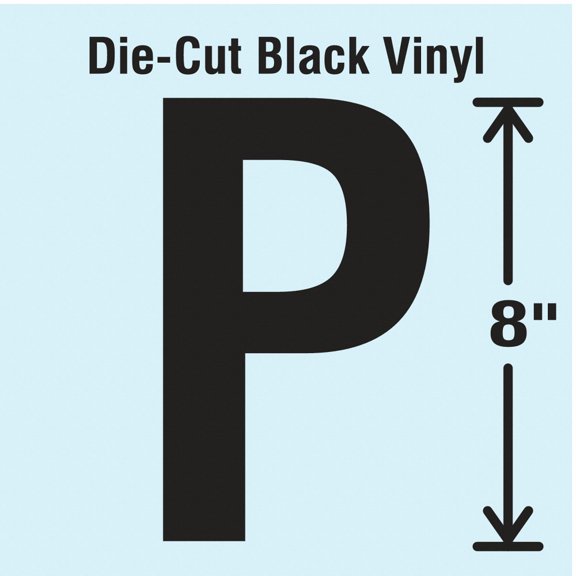 Stranco Die Cut Letter Label,P DBV-SINGLE-8-P