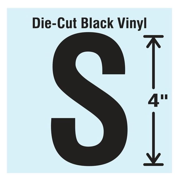 Stranco Die Cut Letter Label, S, 10 Cards,PK10 DBV-4-S-10