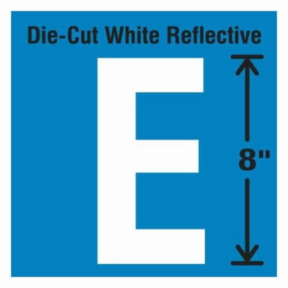 Stranco Letter Label, Vinyl, 8 in H, 4-3/4 in W DWR-SINGLE-8-E