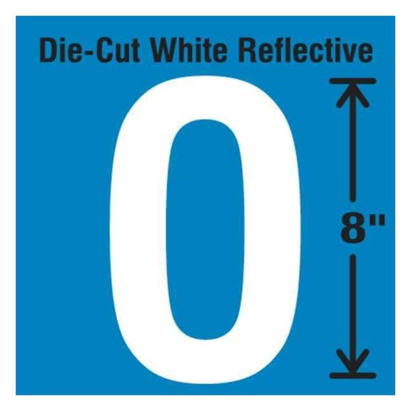 Stranco Letter Label, Vinyl, 8 in H, 4-3/4 in W DWR-SINGLE-8-O