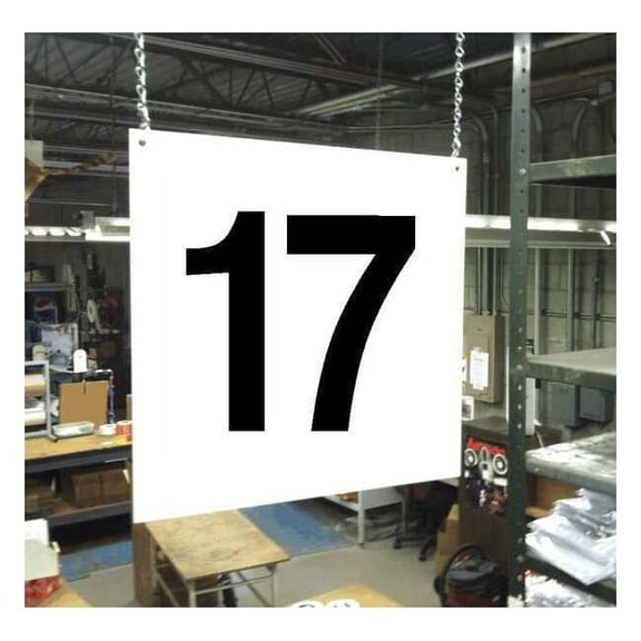 Stranco Hanging Aisle Sign,Legend 17 HPS-FS1212-17