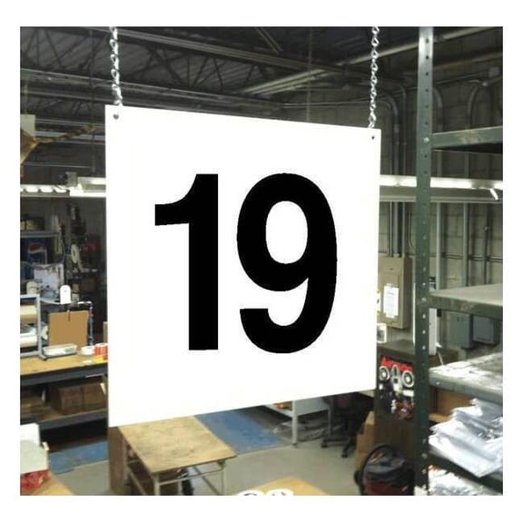 Stranco Hanging Aisle Sign,Legend 19 HPS-FS1212-19