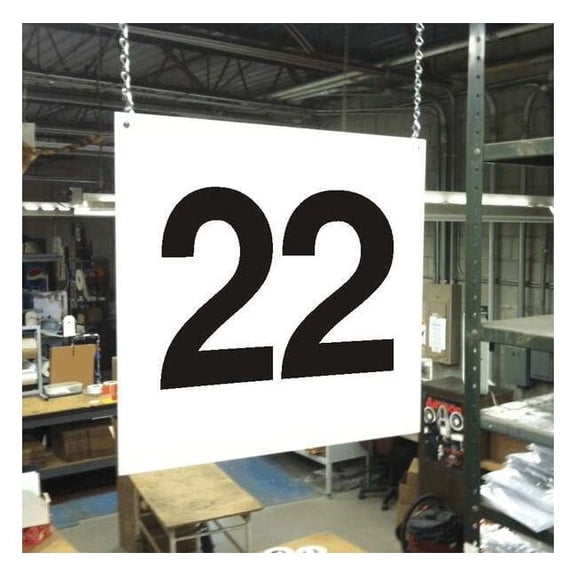 Stranco Hanging Aisle Sign,Legend 22 HPS-FS1212-22
