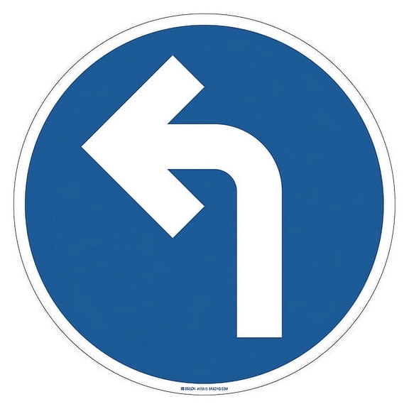 Stranco Left Arrow Floor Marker,17"H,17"W,Vinyl FS-17-733