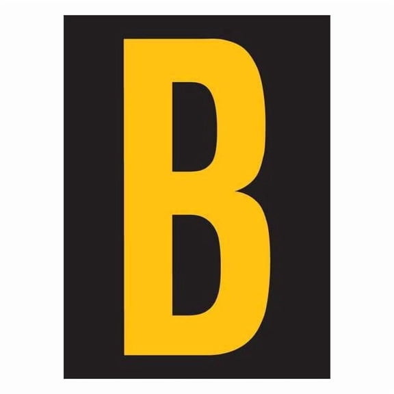 Stranco Reflective Letter Label,B,2-1/2in H,PK25 RUM200-B-YB