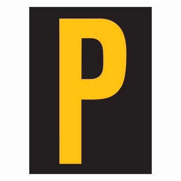 Stranco Reflective Letter Label,P,2-1/2in H,PK25 RUM200-P-YB