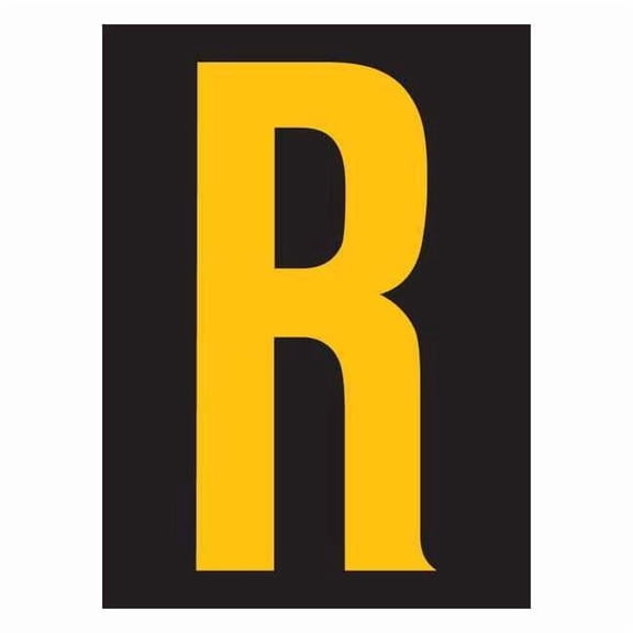 Stranco Reflective Letter Label,R,2-1/2in H,PK25 RUM200-R-YB