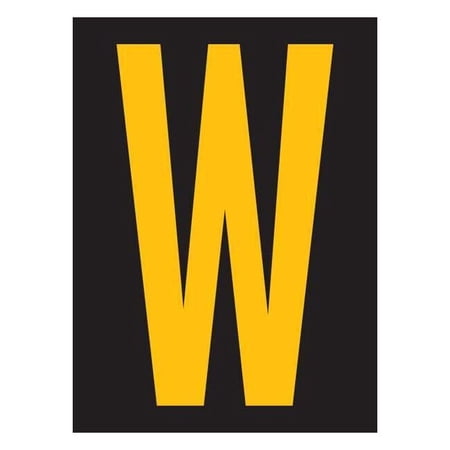 Stranco Reflective Letter Label,W,2-1/2in H,PK25 RUM200-W-YB