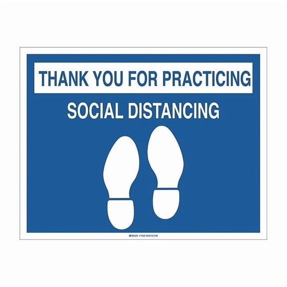 Stranco Social Distancing Sign,14"H,18"W,English FS-1418-002