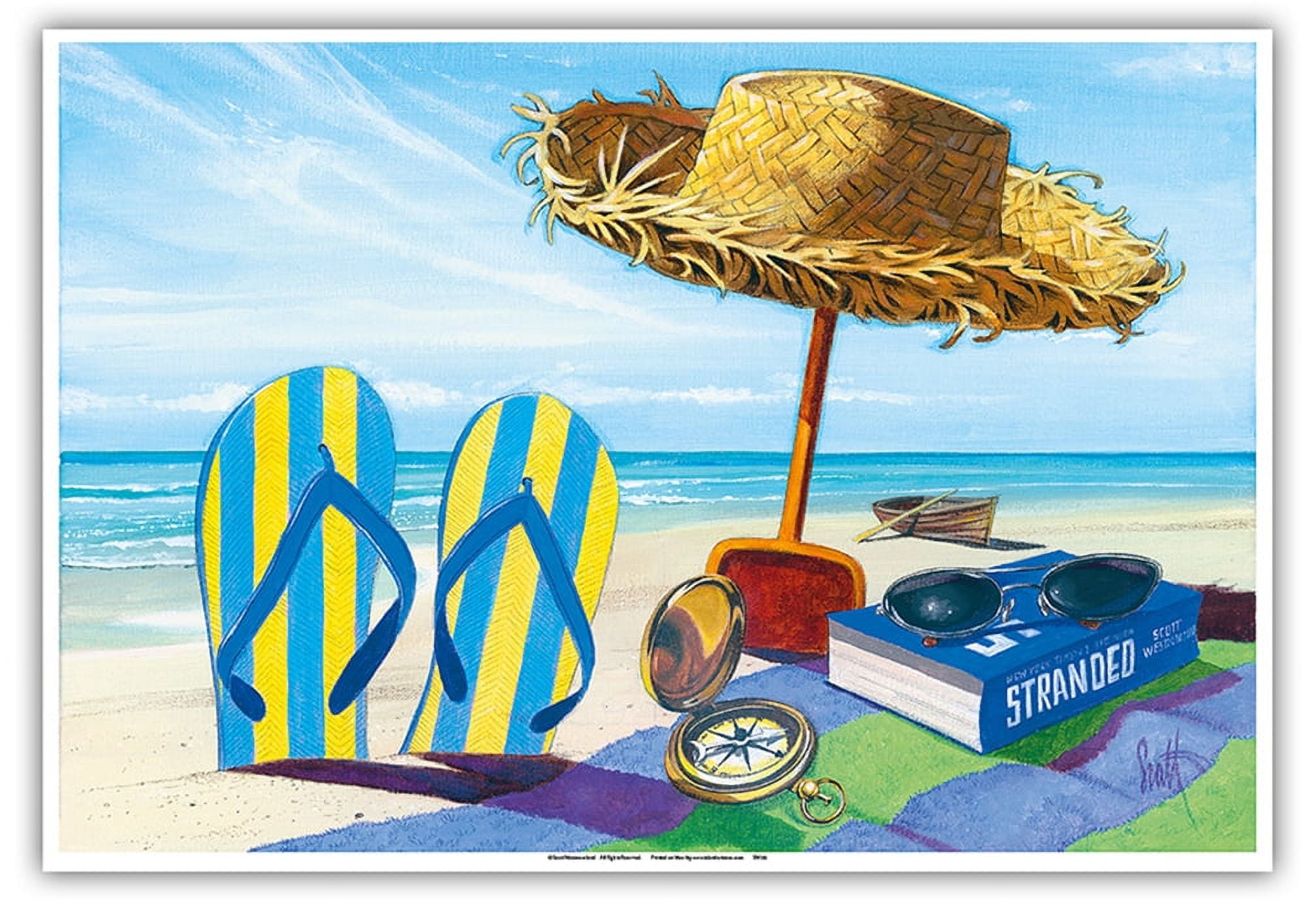 Stranded - Beach Going Necessities: Book Straw Hat Sunglasses Stranded - Beach Going Necessities: Book Straw Hat Sunglasses