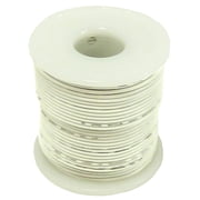 Stranded Hook Up Wire - 22 Gauge, 100 Foot Spool - White Shade May Vary