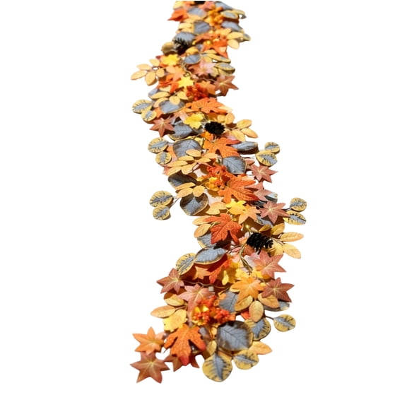 Strands Artificial Maple Leaf Ivy Garland 70", Fake Vine with Silk Leaves Faux Hanging Plants Greenery Decoration, Autumn Fall Foliage for Home Wedding Party