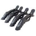 thumbnail image 1 of Strands Rubberized Hair Clips Black 4pcs, 1 of 1
