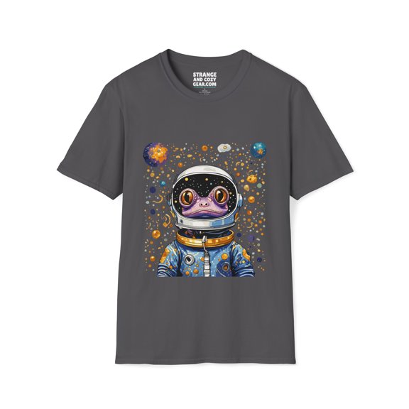 Strange & Cozy Gear's Galactic Explorer Tee - Astronaut Gecko Design