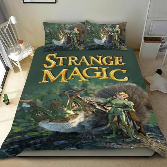 Strange Magic Themed Bed Sheet Set Three Piece Set 36x75 In ches Comfortable And Skin Friendly Unique Design Creating A Star Studded Night Home Gifts For Family Friends fans
