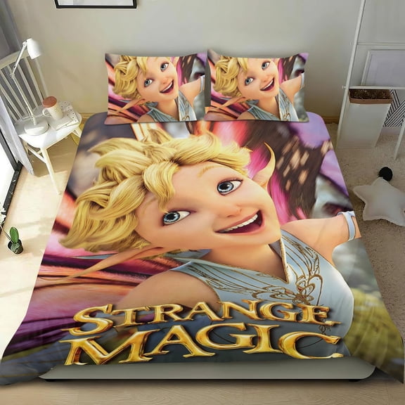 Strange Magic-themed Bed Sheet Set Three Piece Set Comfortable And Skin Friendly Unique Design Home Decor Gifts For Family Friends fans54''x79''135cm*200cm