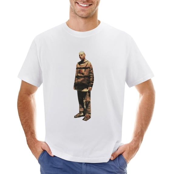 Strange Man Men’s T-Shirt 100% Cotton Casual Short Sleeve Tops Gift Tee White M