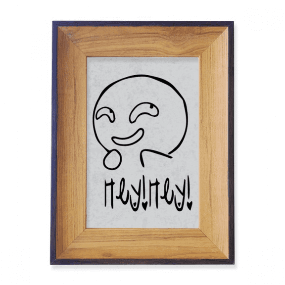 Strange Sle Black Cute Chat Happy Photo Frame Exhibition Display Art Desktop Painting