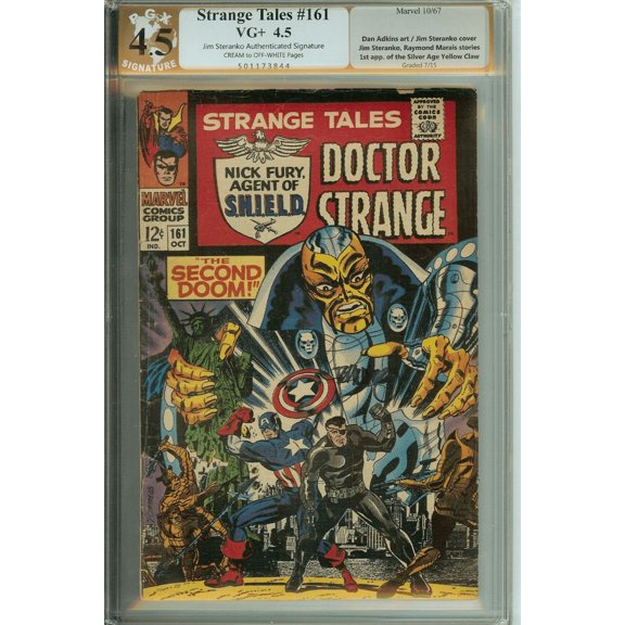 Strange Tales #161 Signed (not CGC) Signed Steranko PGX 4.5