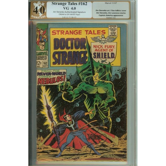 Strange Tales #162 Signed Jim Steranko PGX 4.0