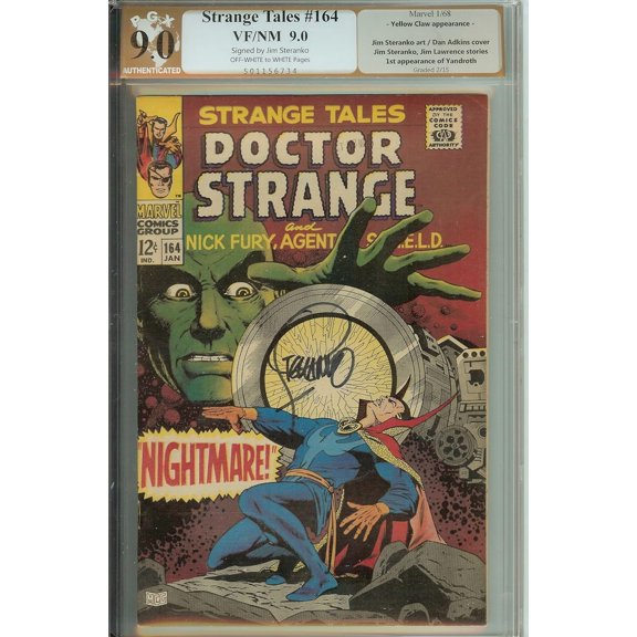 Strange Tales #164 Signed Jim Steranko PGX 9.0