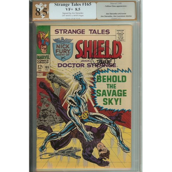 Strange Tales #165 PGX 8.5 not CGC Signed Steranko