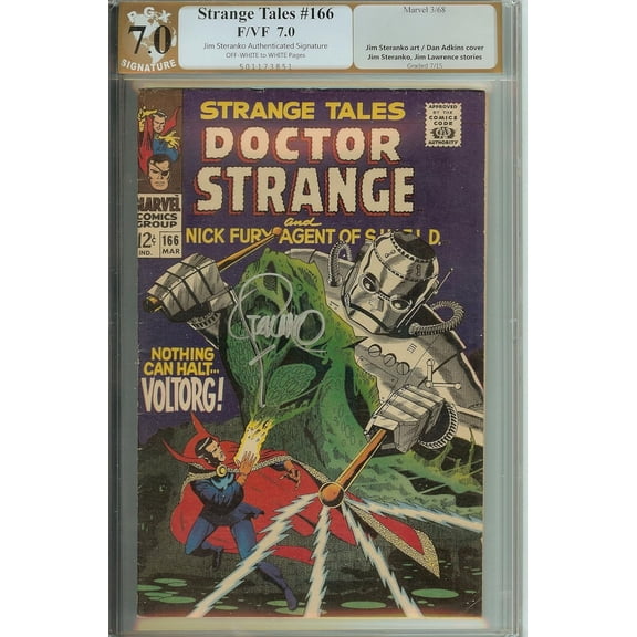 Strange Tales #166 PGX 7.0 not CGC Signed Steranko