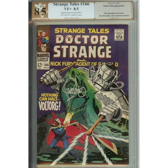 Strange Tales #166 PGX 8.5 not CGC Signed Steranko