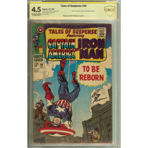 Strange Tales #96 CBCS 4.5 Signed Roy Thomas Captain America Iron Man