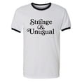 thumbnail image 1 of Strange & Unusual Adult Short Sleeve Ringer T-shirt, 1 of 3
