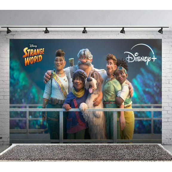 Strange World Backdrop Banner Party Supplies Poster Movie Theme Background for Photography Birthday Decorations
