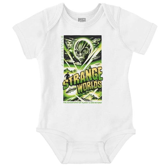 Strange Worlds Alien Movie Poster Romper Boys or Girls Infant Baby Brisco Brands 6M