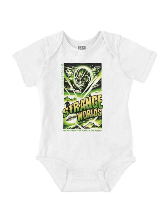 Strange Worlds Alien Movie Poster Romper Boys or Girls Infant Baby Brisco Brands NB