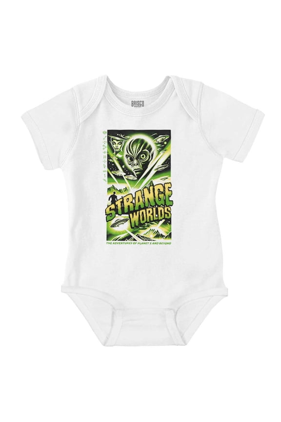Strange Worlds Alien Movie Poster Romper Boys or Girls Infant Baby Brisco Brands NB
