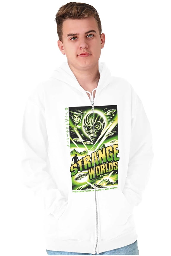 Strange Worlds Alien Movie Poster Zip Up Hoodie Men's Women's Brisco Brands S