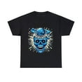 thumbnail image 1 of Strange and Cozy Cosmic Skull Tee - Unisex Cotton - Black - S-4XL, 1 of 4