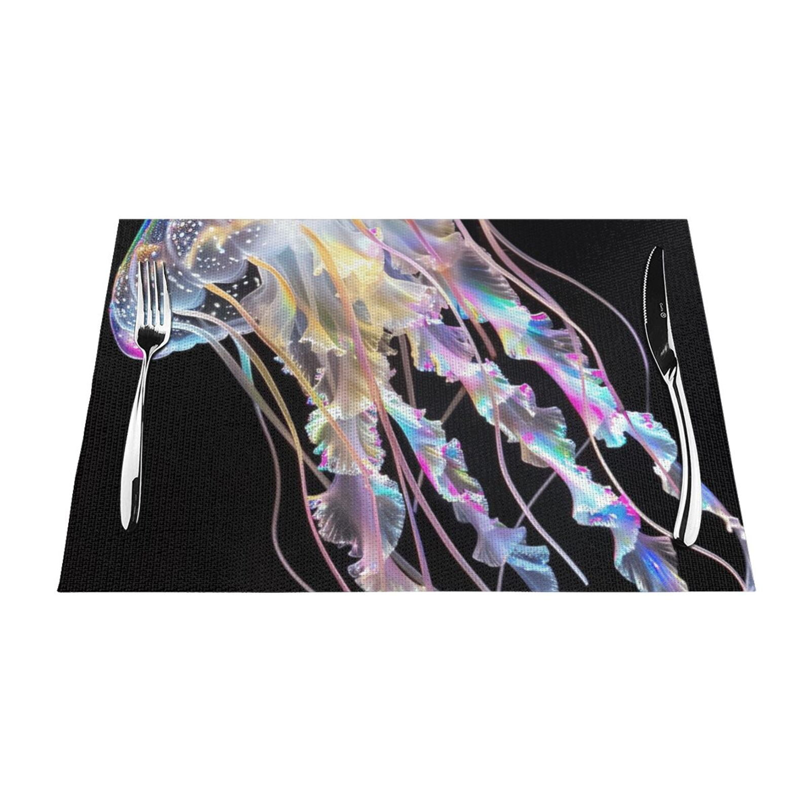 Strange aquatic animals Table mat can be wiped, dinner mat set, felt