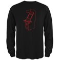 thumbnail image 1 of Stranger Arcade Video Game Mens Long Sleeve T Shirt Black SM, 1 of 1