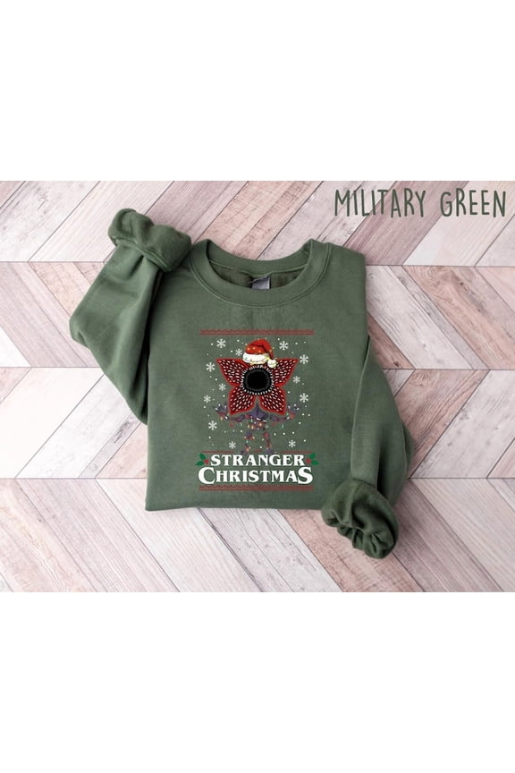 Stranger Christmas Shirt, Merry Xmas Jumper, Retro 80s Hoodie, Funny Holiday T-Shirt & Mug, Sci-Fi Christmas Things Fans Top